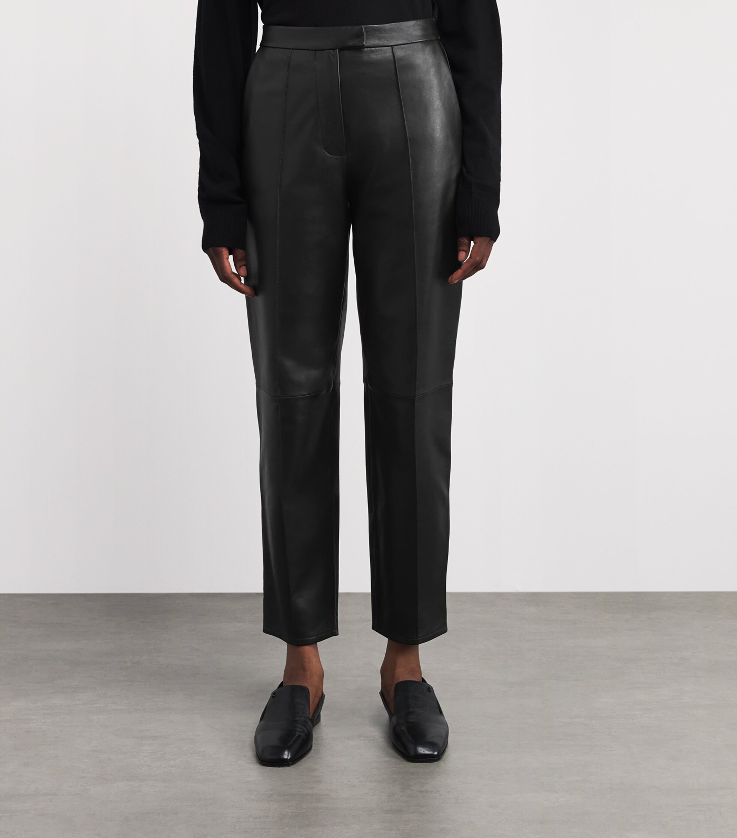 Yves Salomon Womens Lambskin Straight Tailored Trousers Image 4