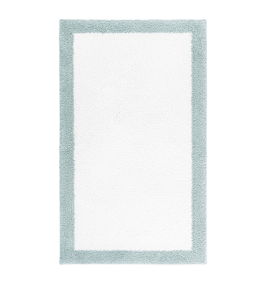 Egoist Frame Border Bath Mat (50cm x 80cm) WHITE/SEAMIST Image 1