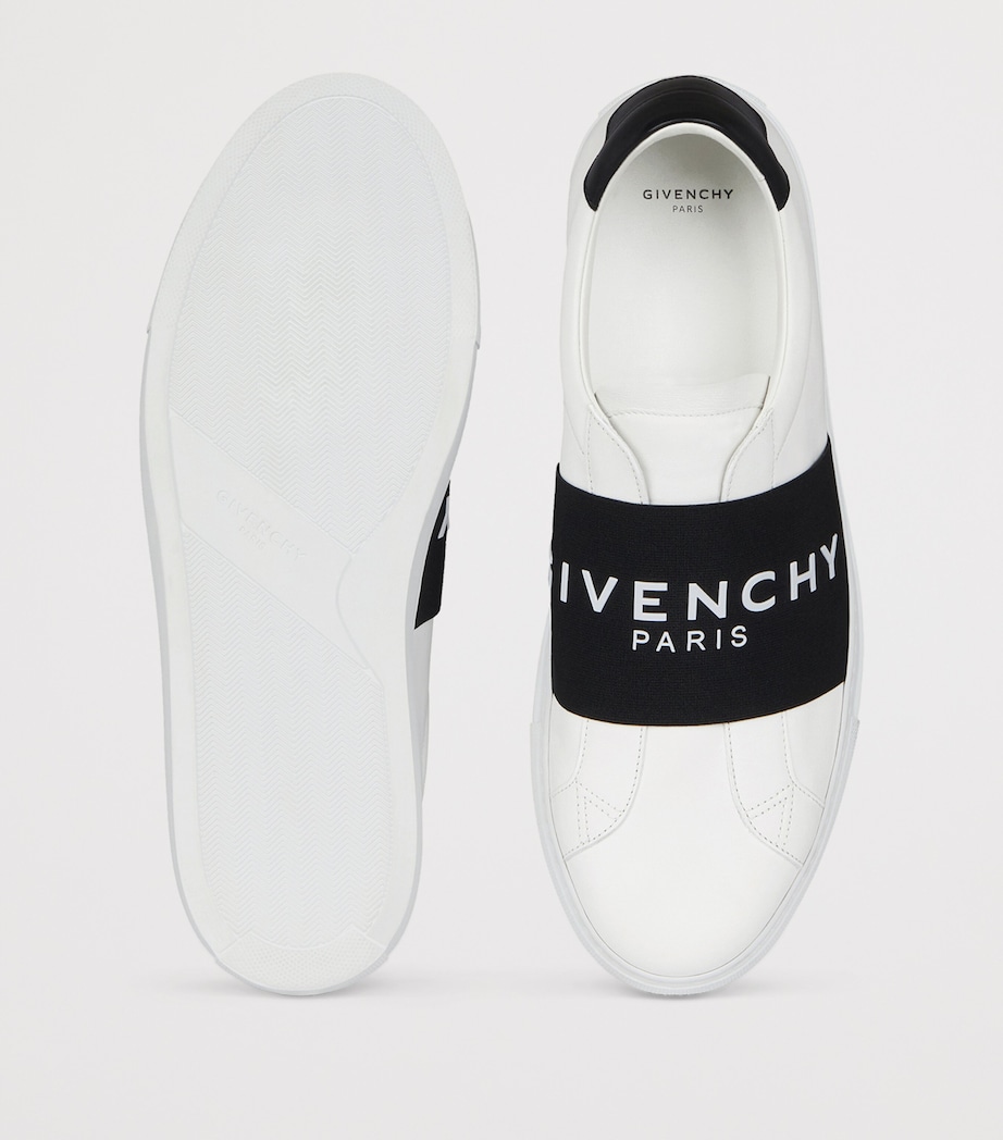 Leather Low-Top Sneakers WHITE/BLACK Image 5