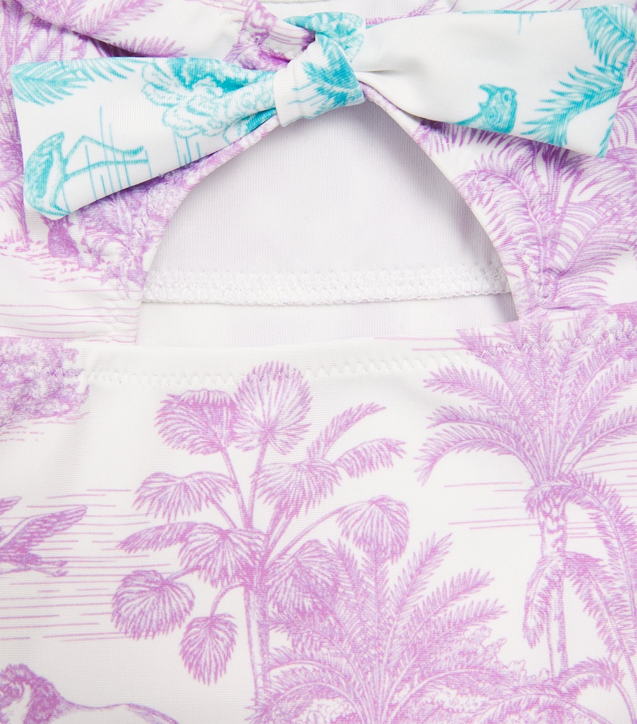 Jungle Print Spaghetti Swimsuit (2-12 Years) JUNGLE LILLAC Image 3