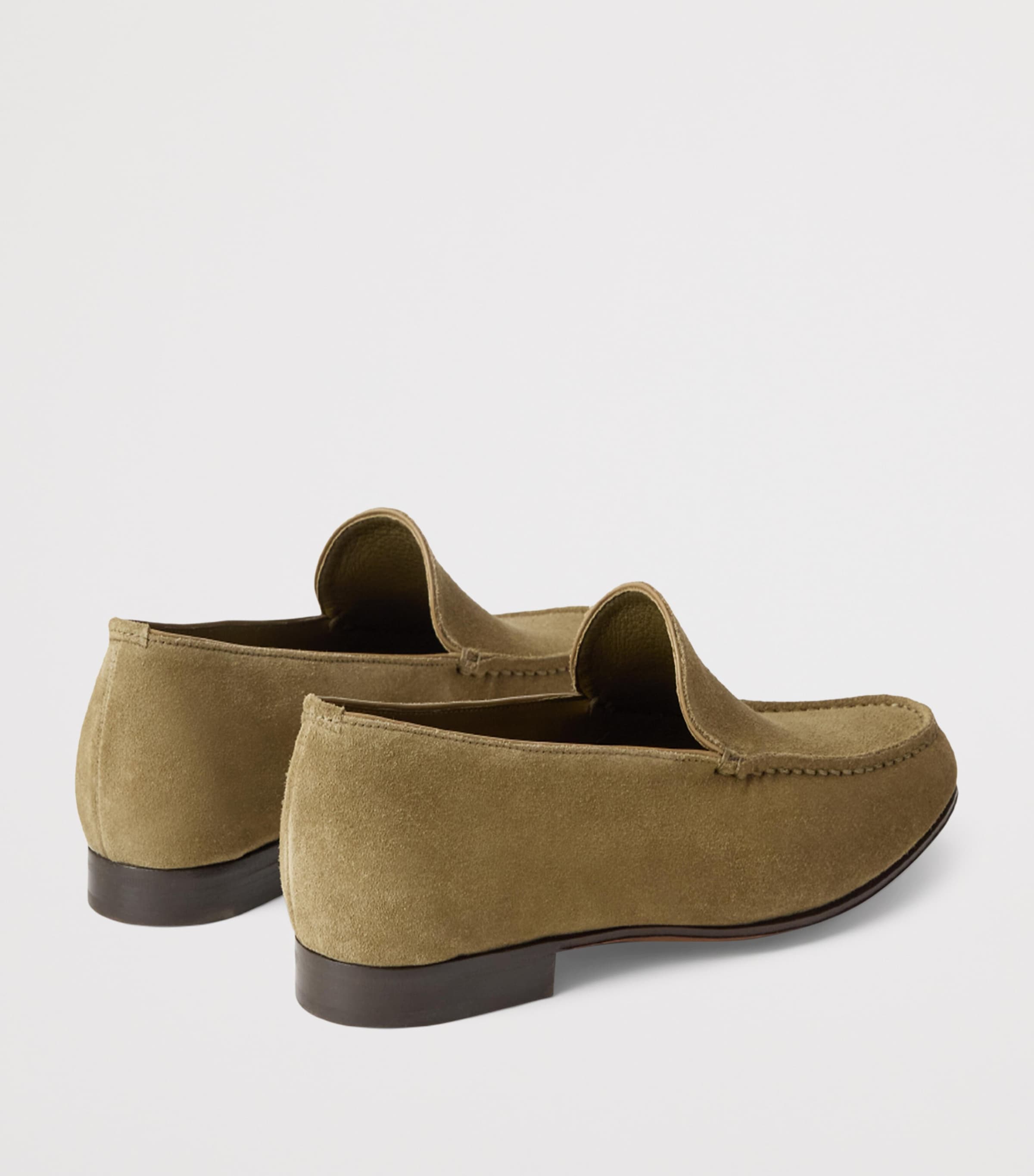 Ralph Lauren Collection Suede Darcey Loafers Porcini Image 3