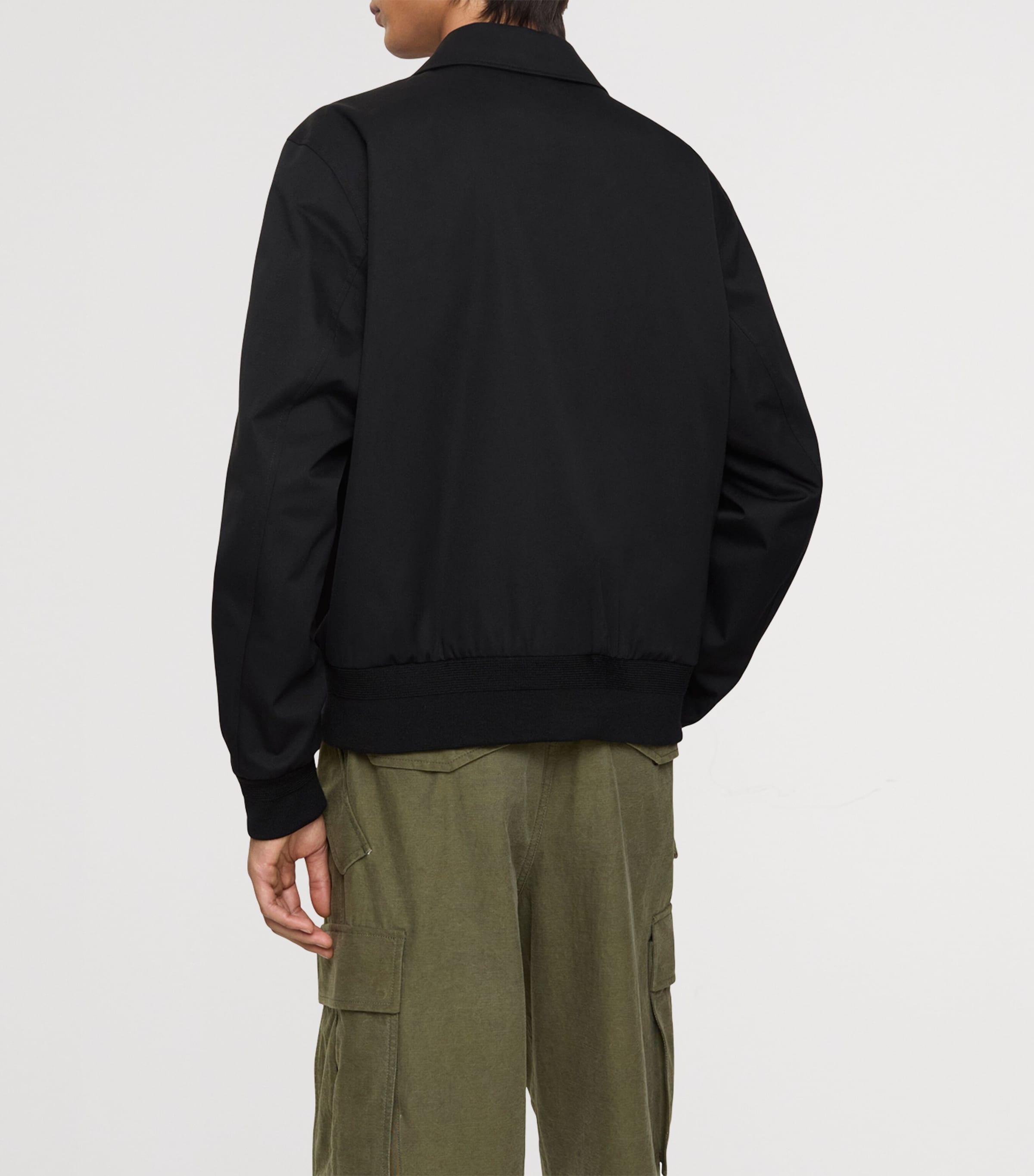 Gabardine Harrington Jacket BLACK Image 4