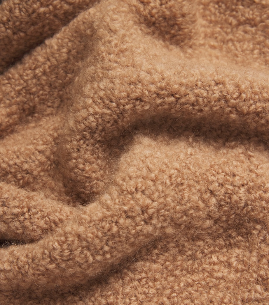 Camel Wool-Silk Bouclé Oversized Sweater CAMEL Image 5
