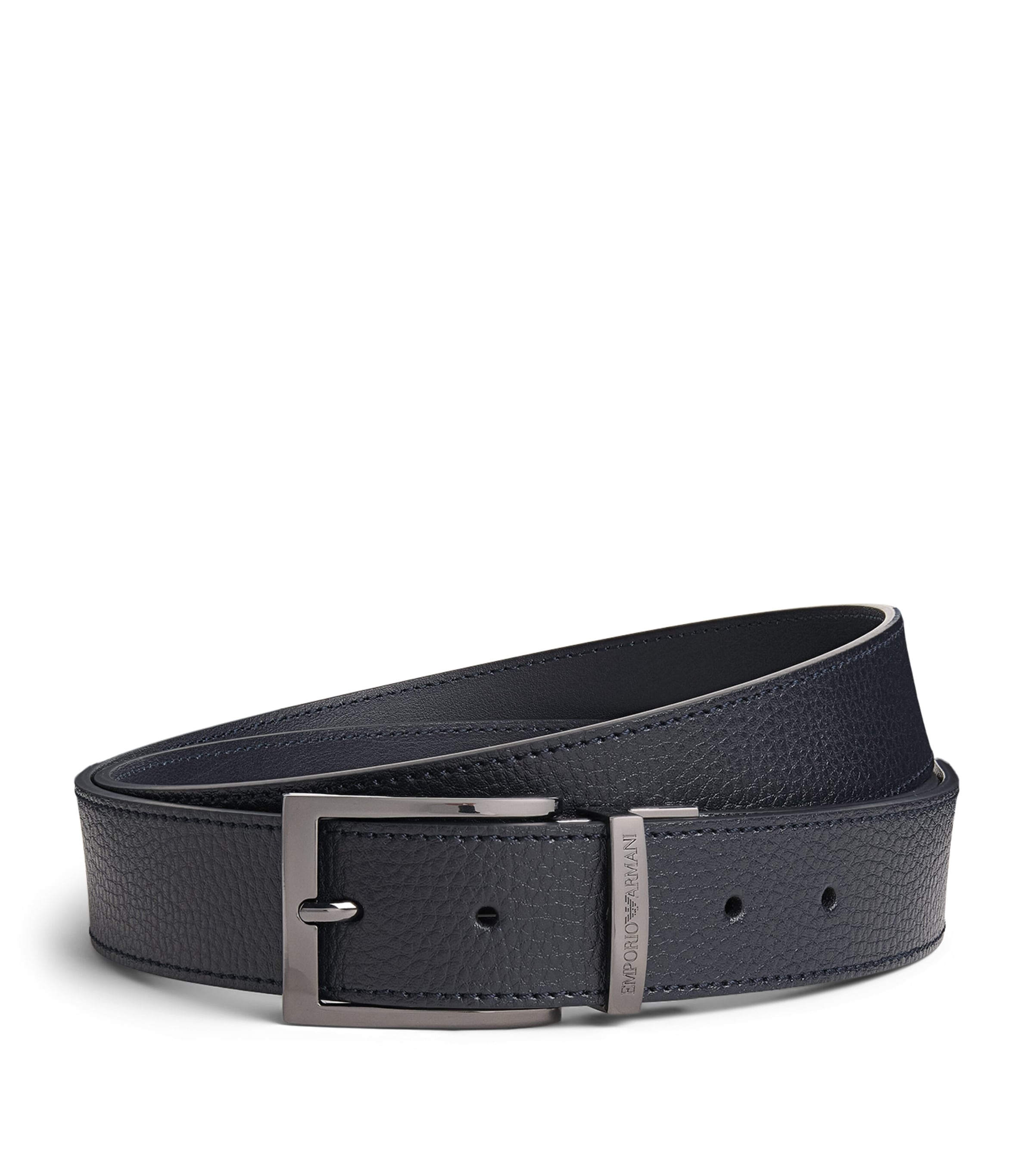 Emporio Armani Grained Leather Belt Image 1