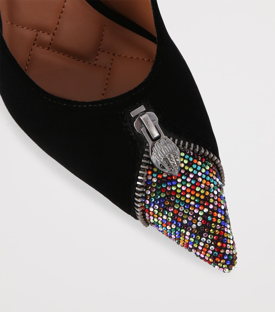 Velvet Zip Pumps BLK/OTHER Image 3