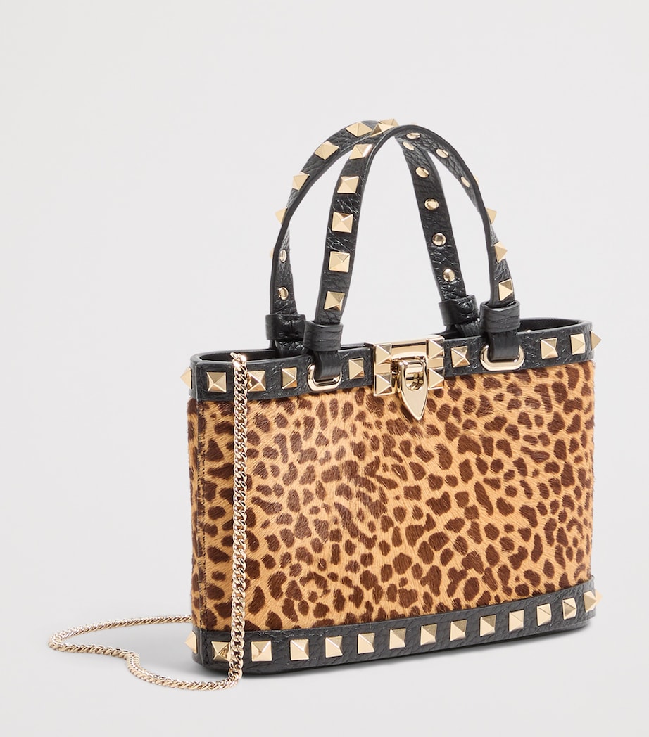 Mini Leather Rockstud Top-Handle Bag C2J Image 3
