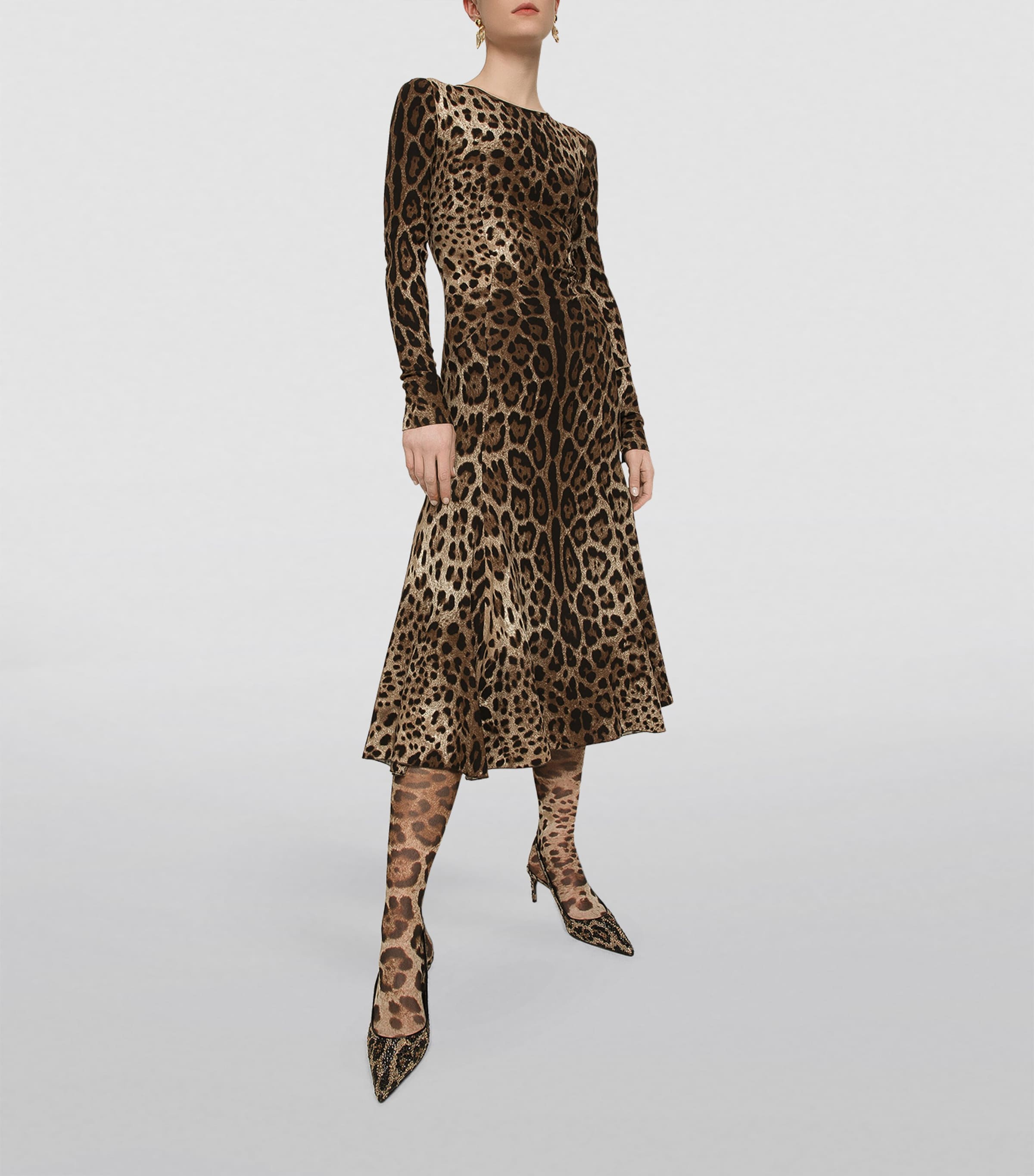 【送料&関税込】Dolce & Gabbana Leopard Print Midi Dress Dolce & Gabbana Leopard Print Midi Dress | Harrods AE