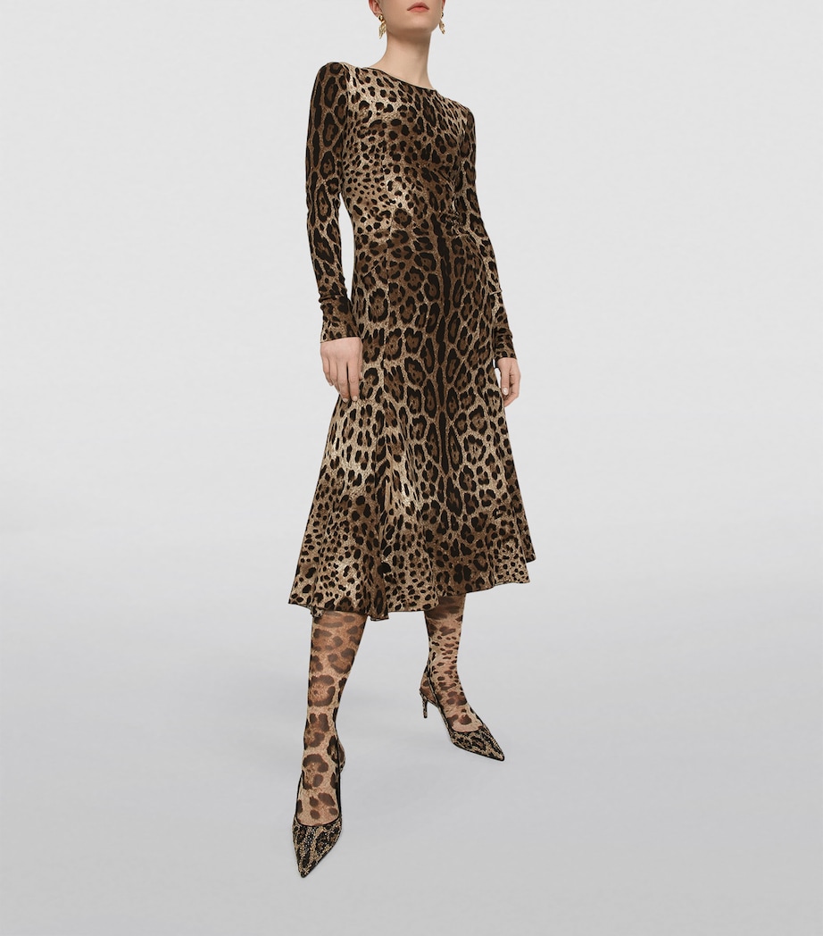Leopard Print Midi Dress HY13M-LEO N Image 4