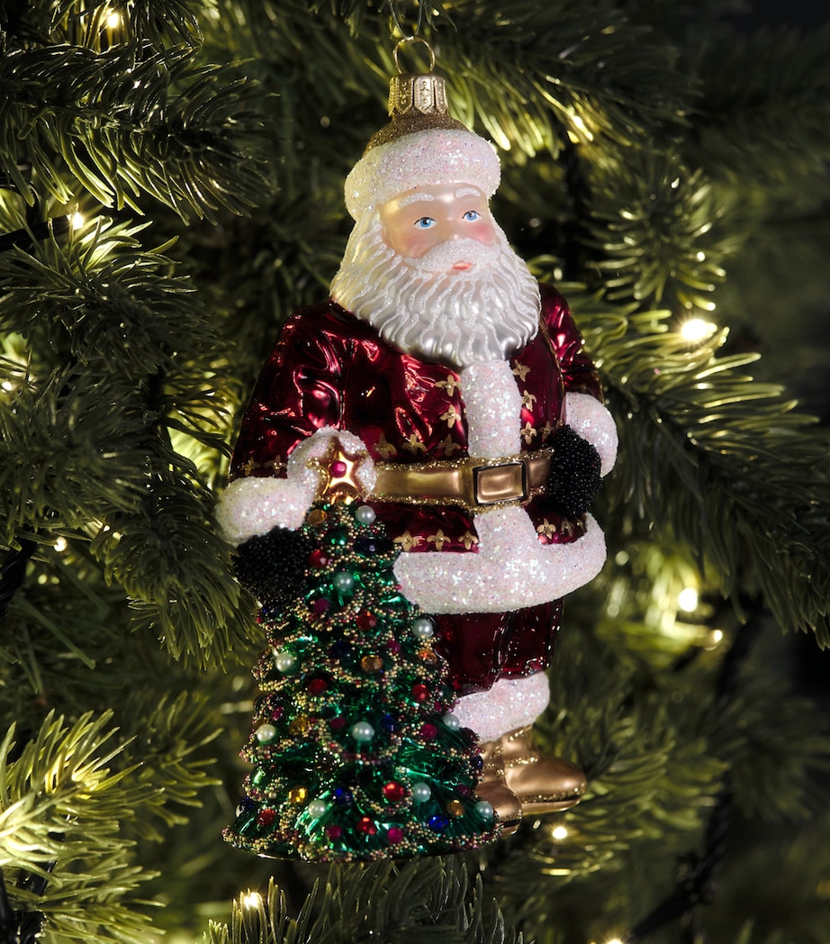 Harrods Glass Father Christmas Tree Decoration Image 3