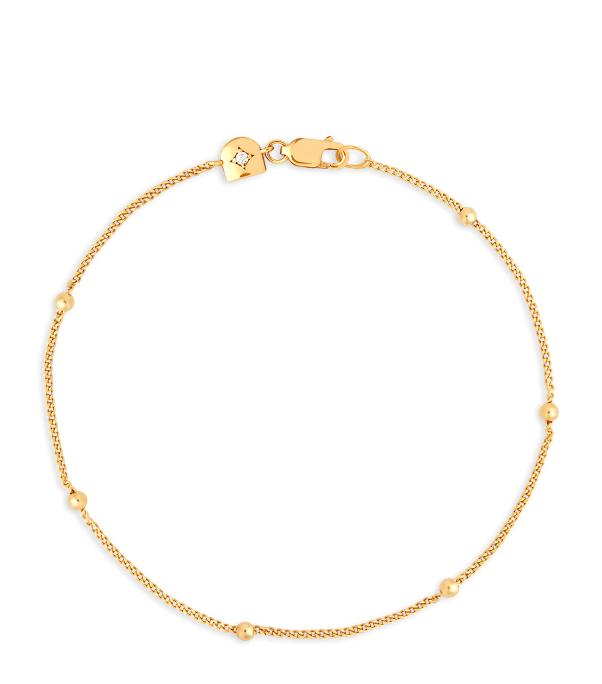 Astrid & Miyu Gold-plated Essential Beaded Chain Bracelet In Gold