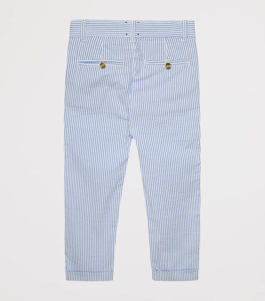 Trotters Stretch-Cotton Jacob Trousers (6-11 Years) Pale Blue Stripe Image 2