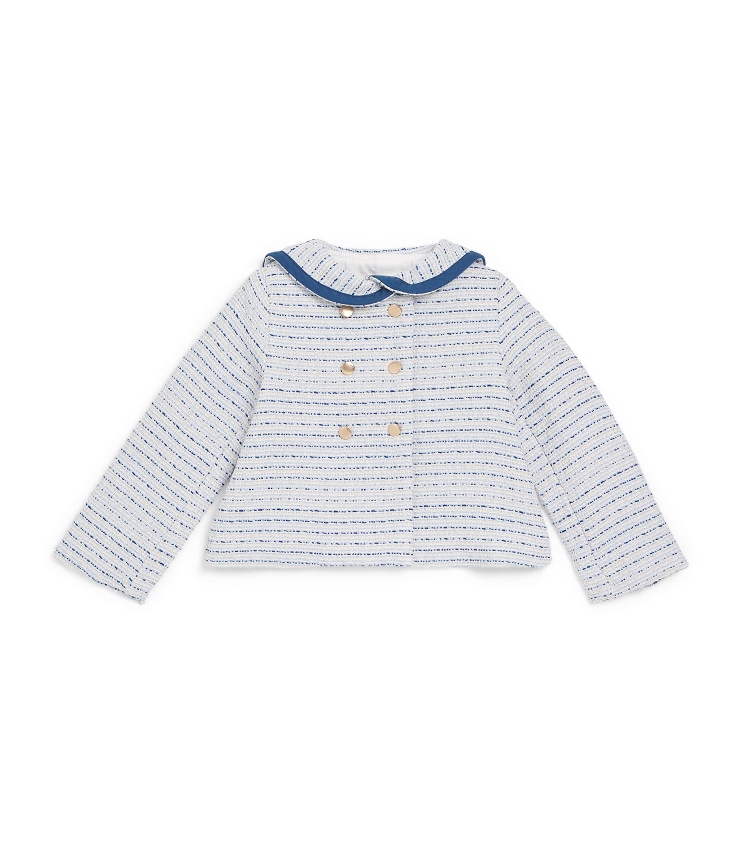 PEPA LONDON Tweed Brighton Jacket (18 Months-4 Years) Blue Image 1