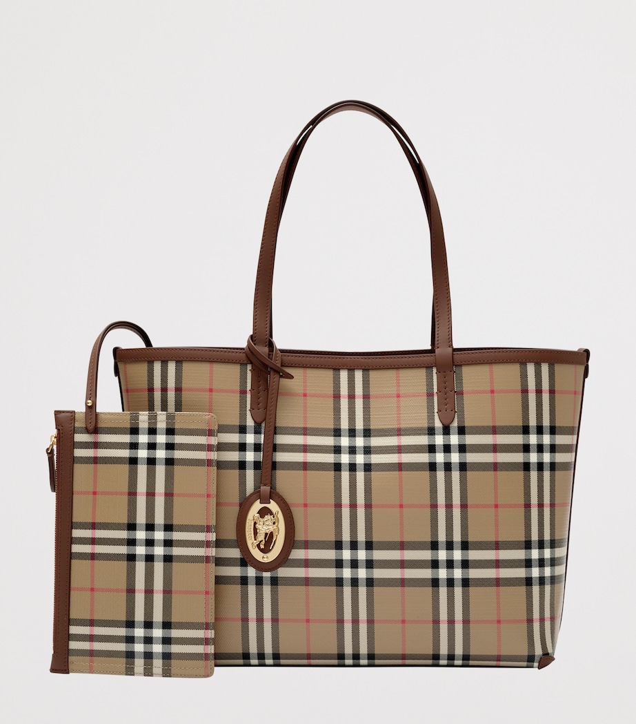 Burberry Small Check Tote Bag Archive Beige Image 3