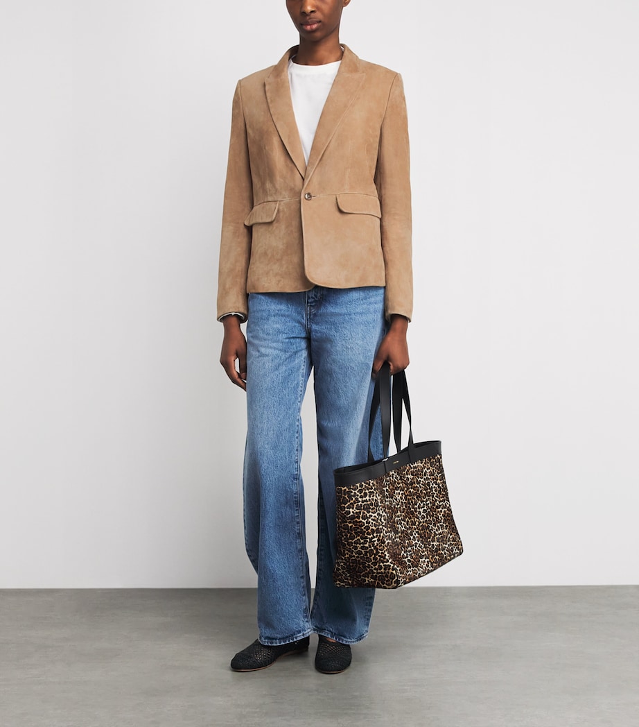Suede Sleek Blazer LTCM LIGHT CAMEL Image 2