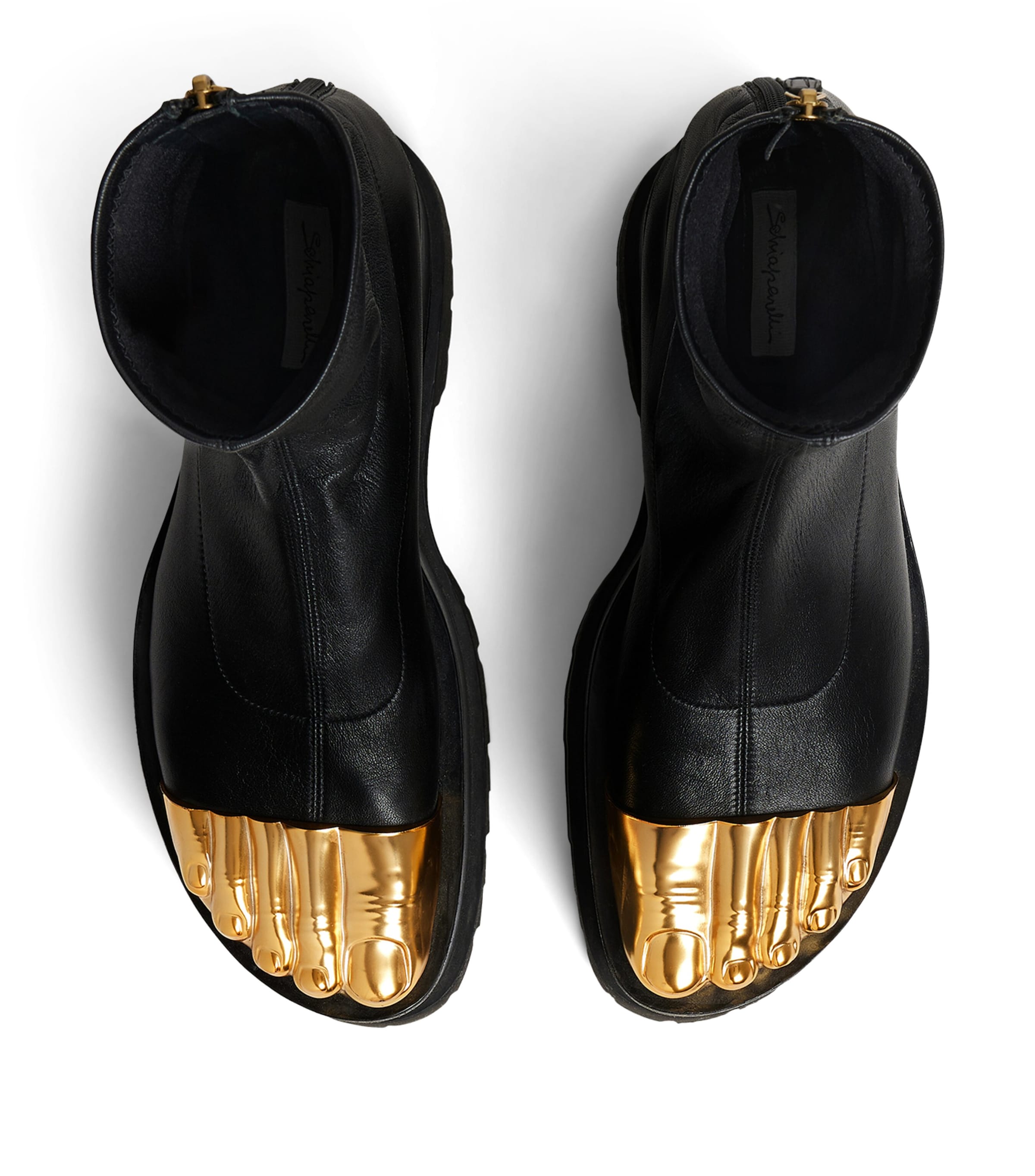 Schiaparelli Trompe-l'Oeil Ankle Boots 100 Black Image 5
