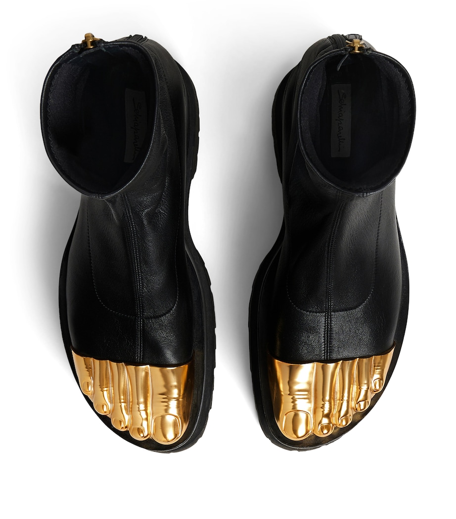 Schiaparelli Trompe-l'Oeil Ankle Boots 100 Black Image 5