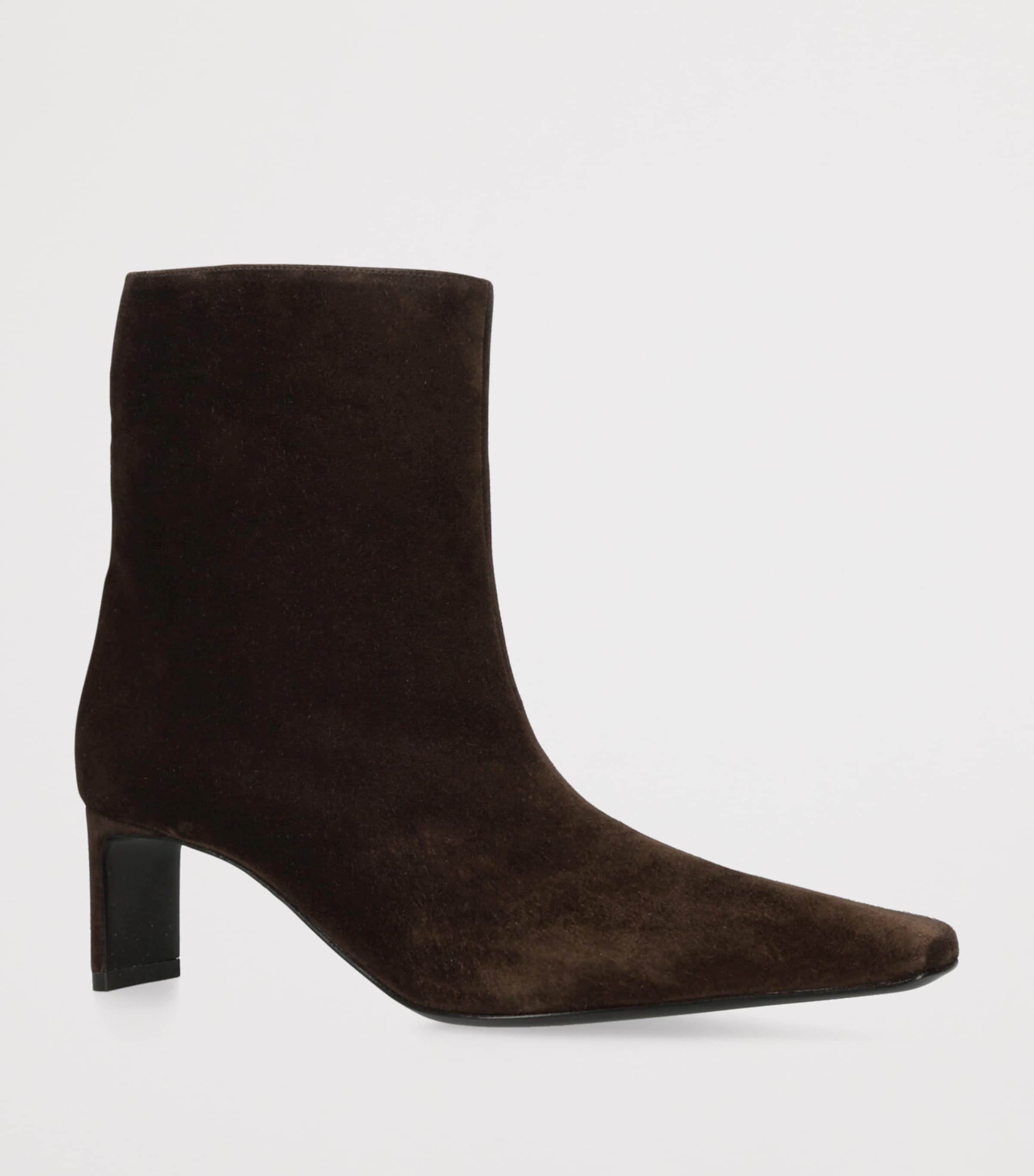 Suede Ona Ankle Boots 55 DARK BROWN Image 4