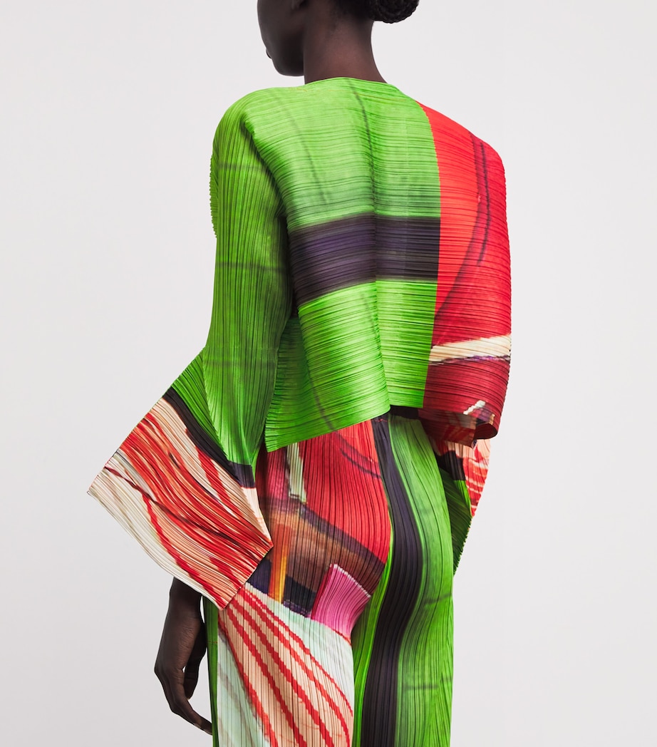 City Collage Cardigan RED X GREEN Image 4