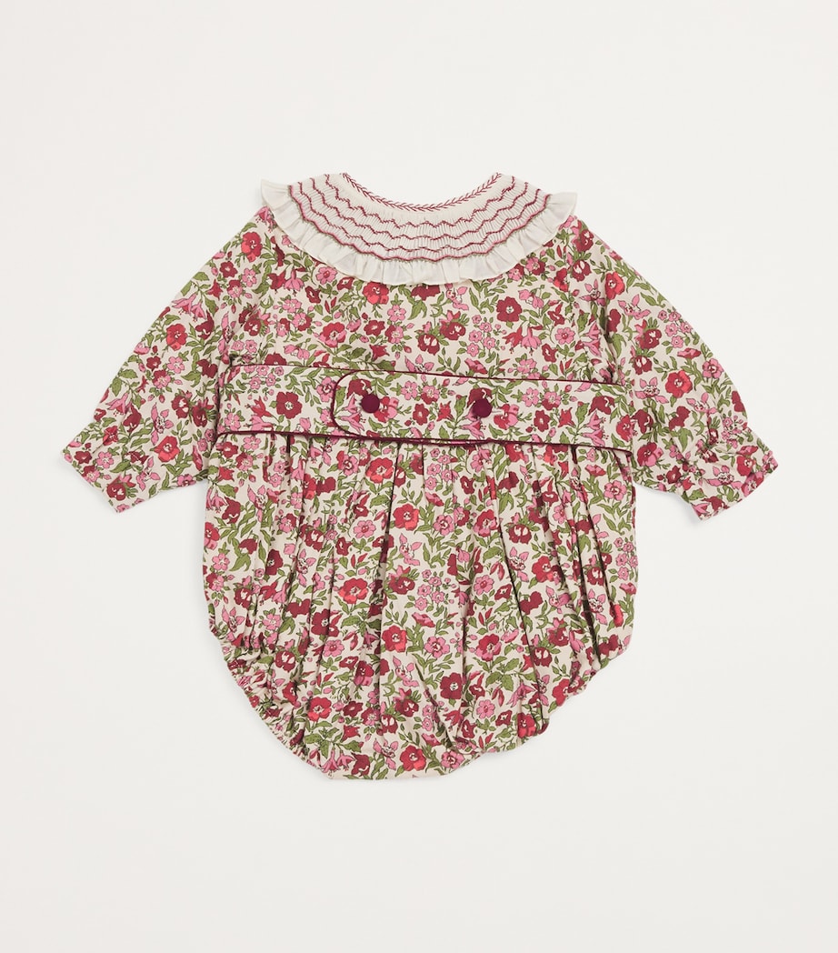 PEPA LONDON Long-Sleeve Floral Print Bodysuit (1-18 Months) Pink Image 2