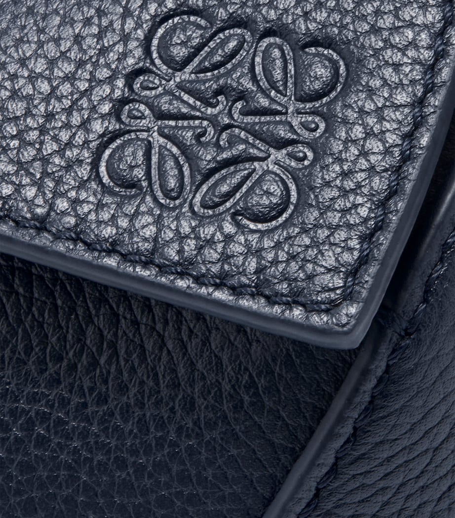 Mini Leather Puzzle Edge Top-Handle Bag DEEP NAVY Image 7