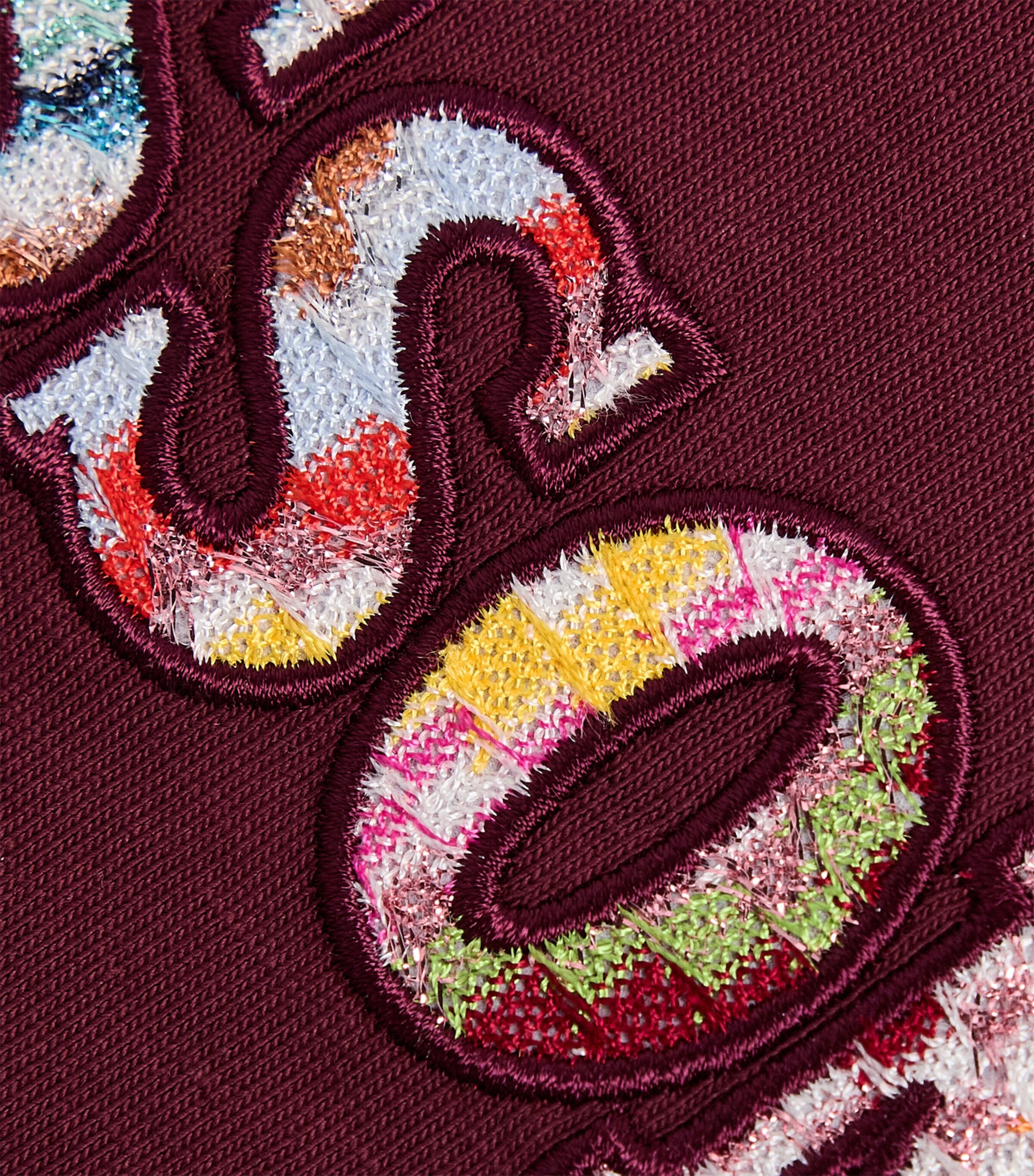 Missoni Kids Cotton Embroidered-Logo T-Shirt (4-14 Years) Plum Image 3