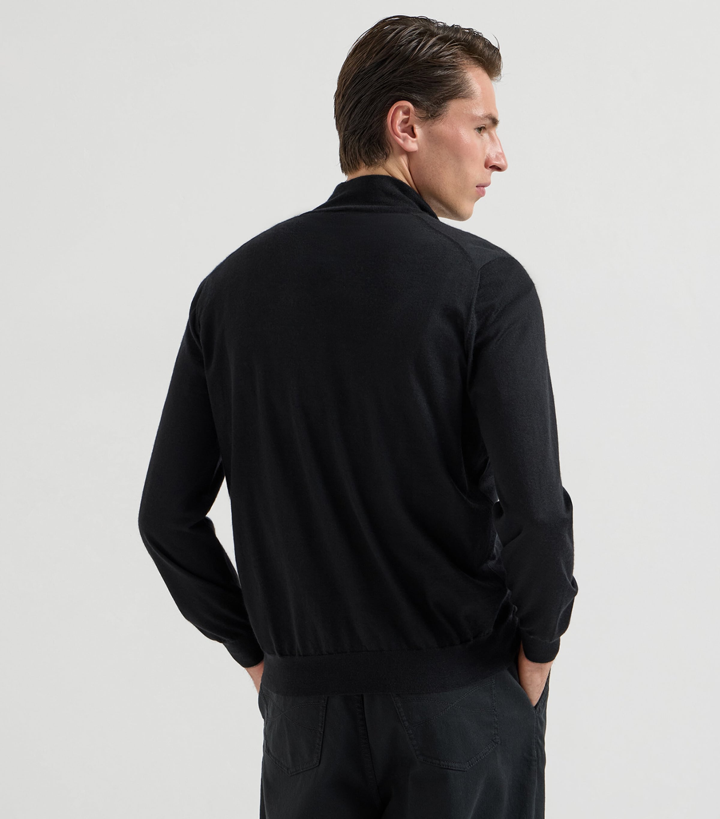 Brunello Cucinelli Mens Cashmere-Silk Cardigan Image 5