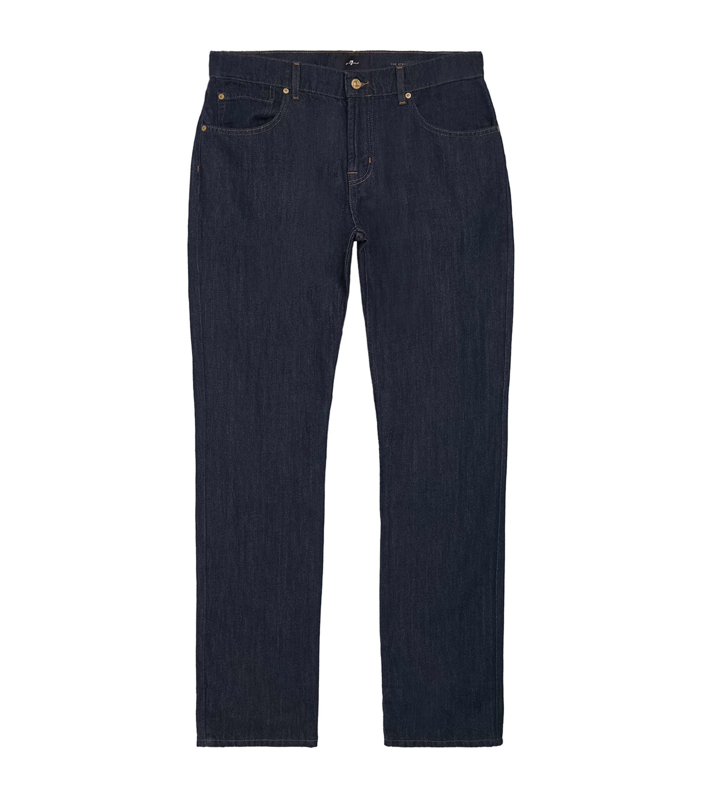 7 For All Mankind Mens Cotton-Linen Straight Jeans Blue Image 1