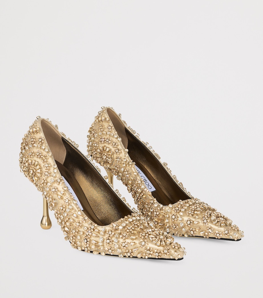 Ixia 80 Embellished Mesh Pumps GOLD MIX Image 2