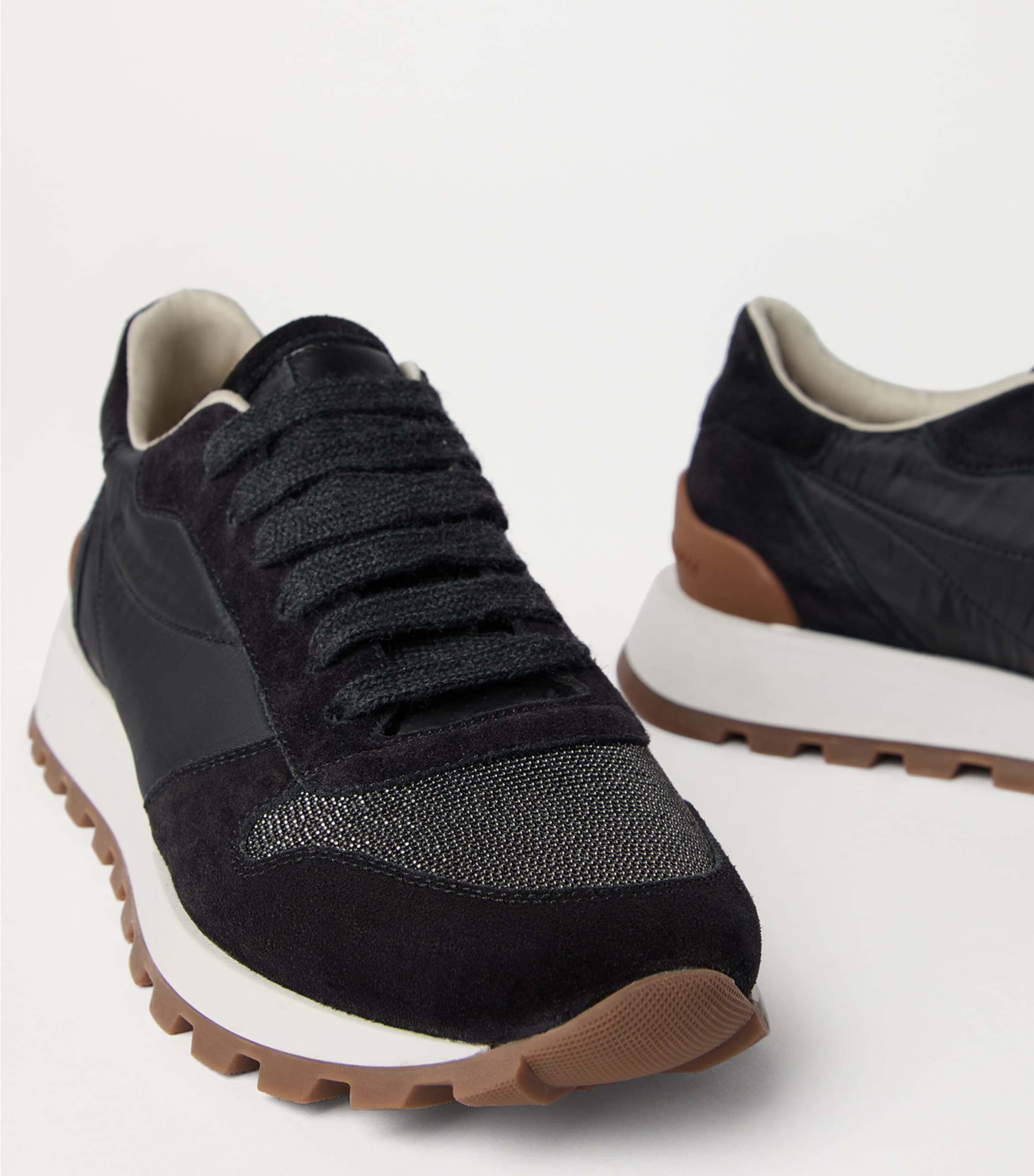 Suede Technical Running Sneakers C101 Image 6