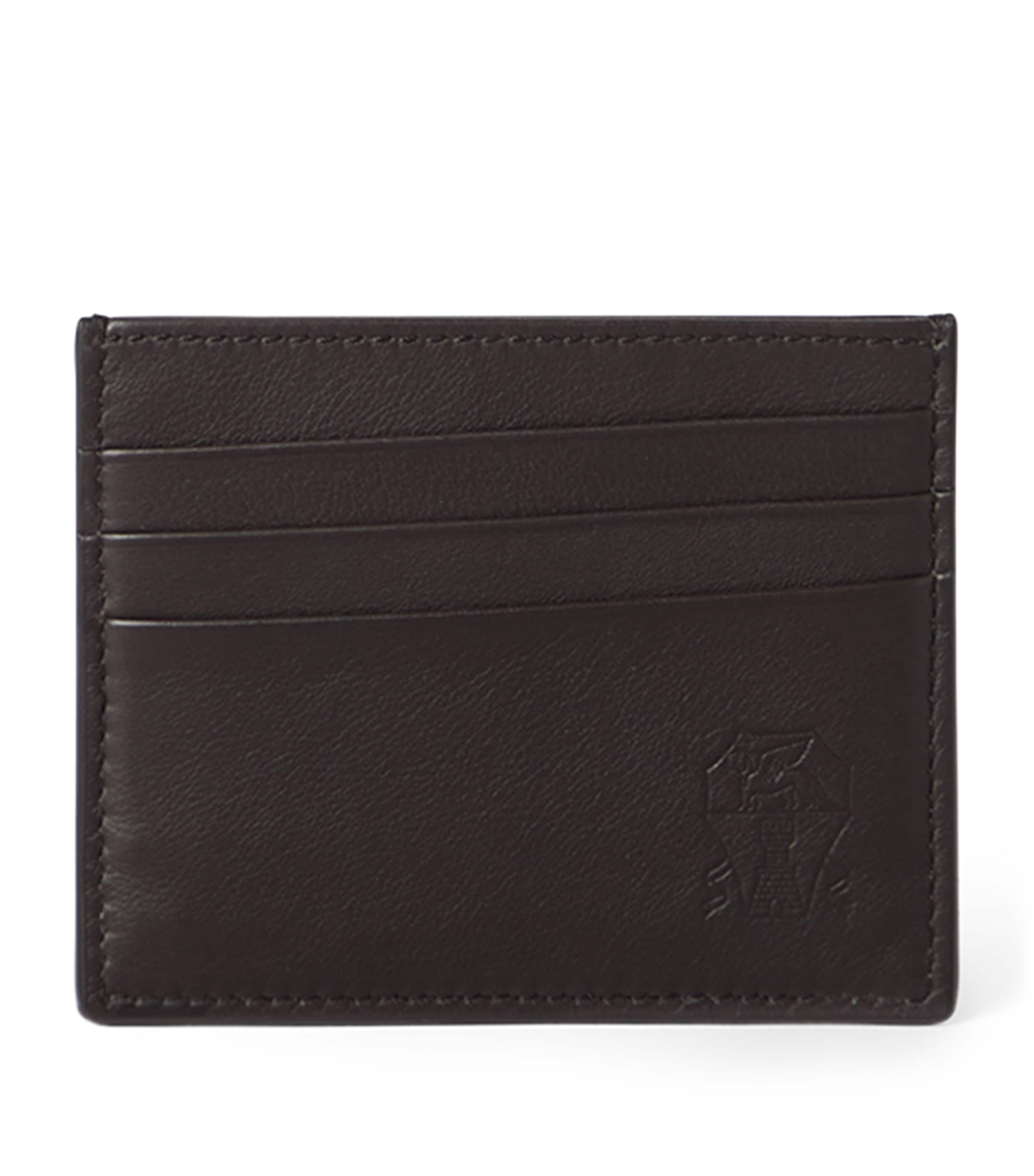 Brunello Cucinelli Leather Card Holder In Brown