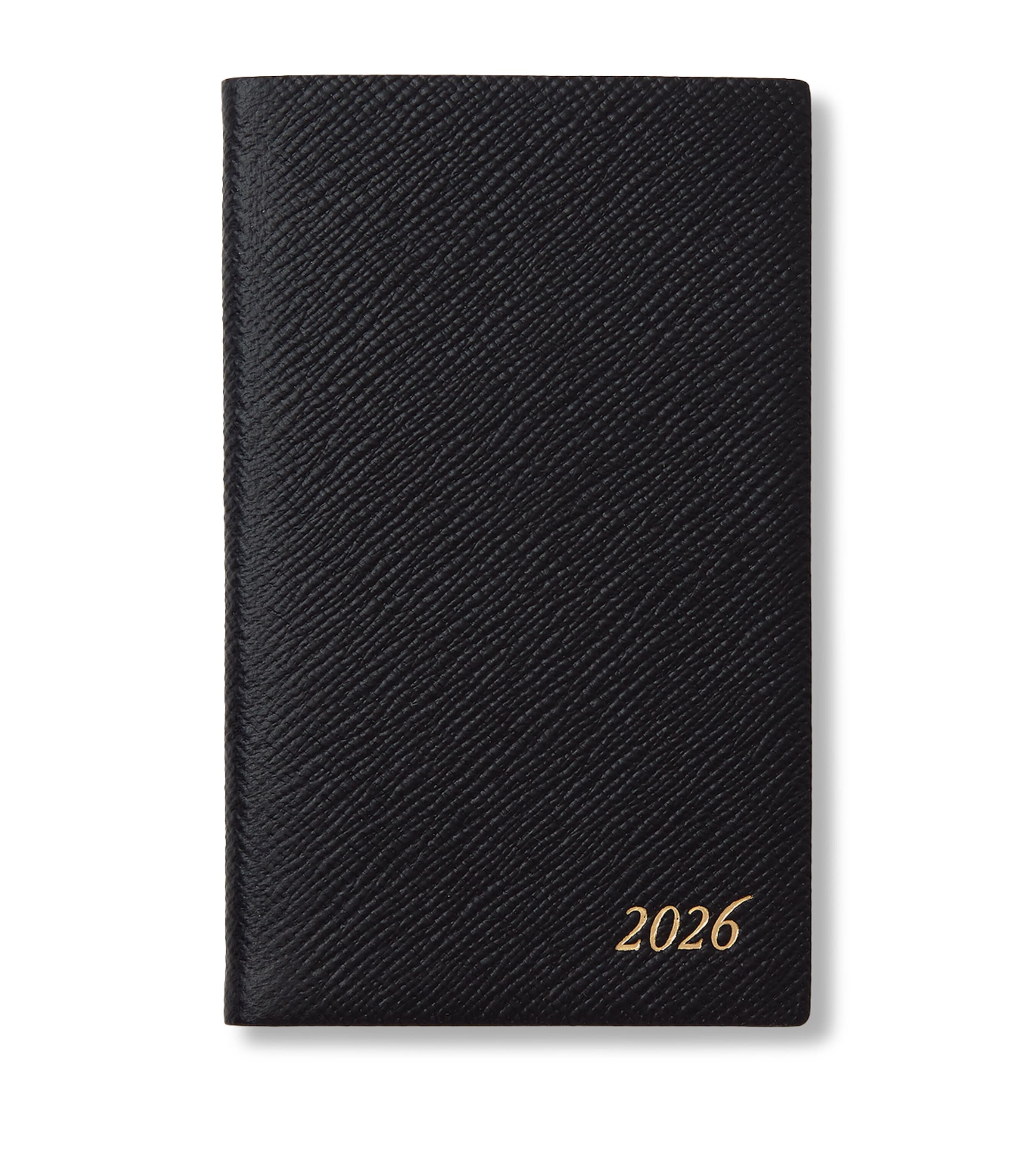 Smythson Panama Leather Weekly Diary 2026 In Black