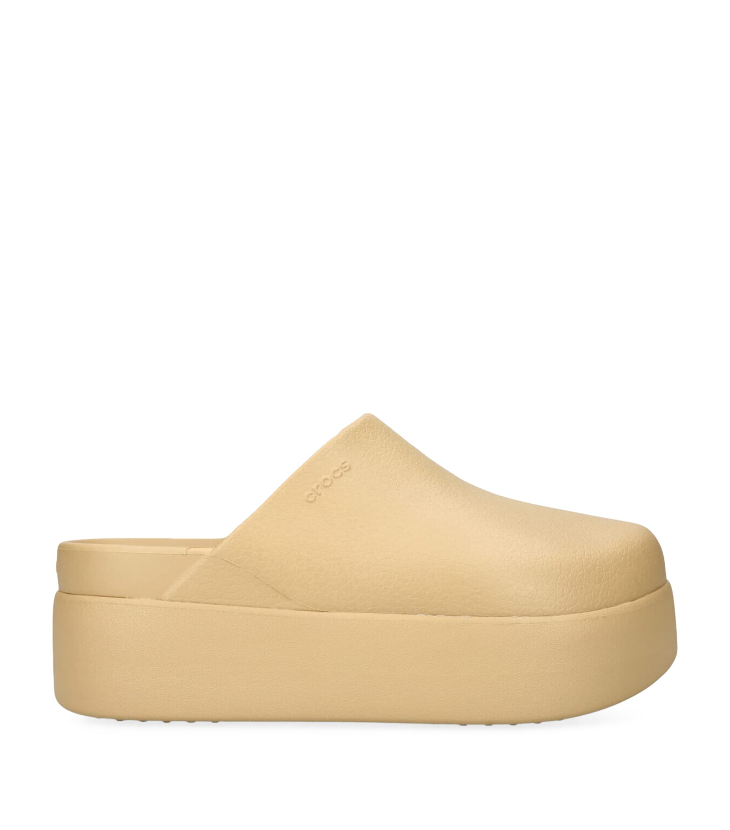 Shop Crocs Platform Dylan Clogs In Beige