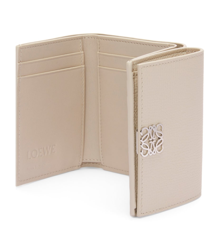 Leather Anagram Trifold Wallet LIGHT GHOST Image 4