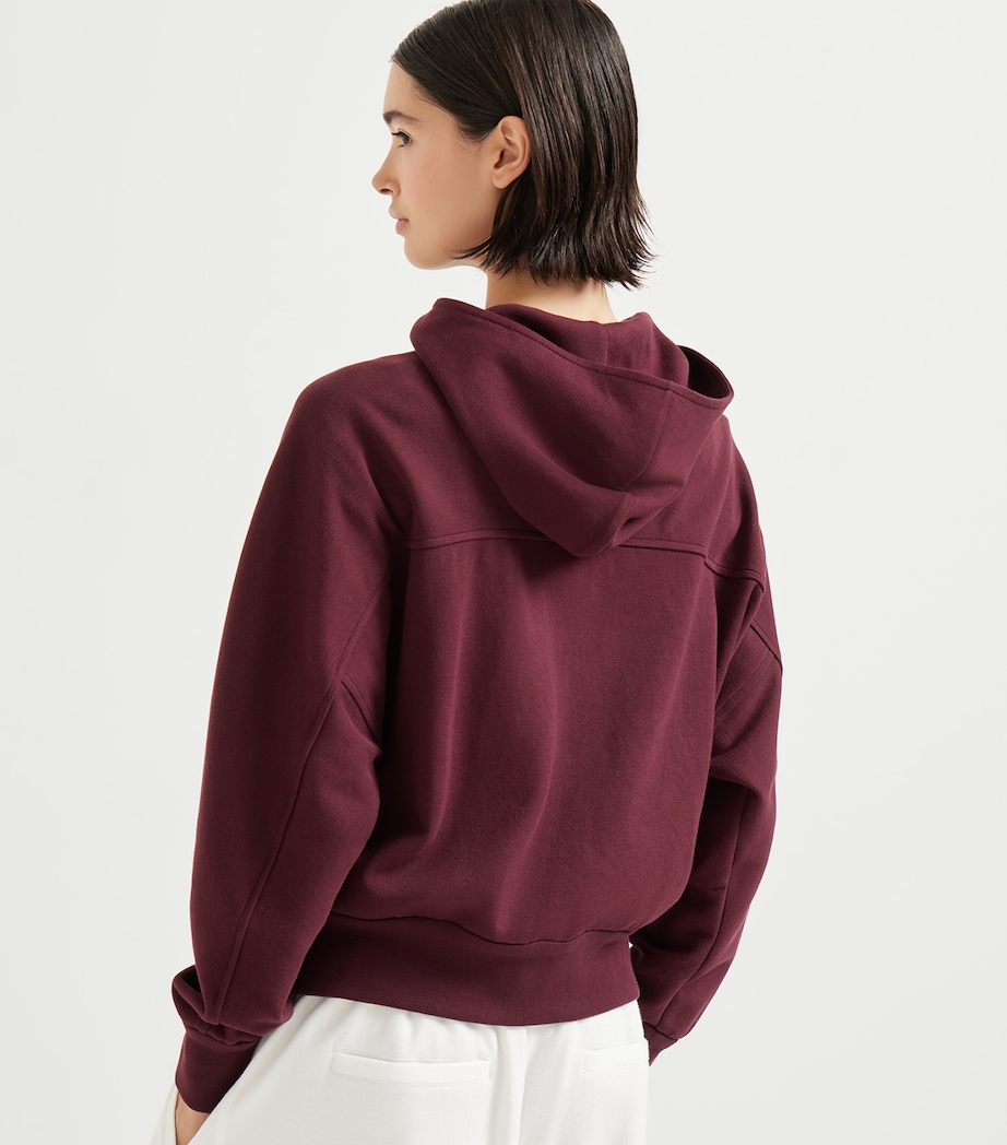 Techno Cotton Piqué Zip-Up Hoodie C9663 Image 5