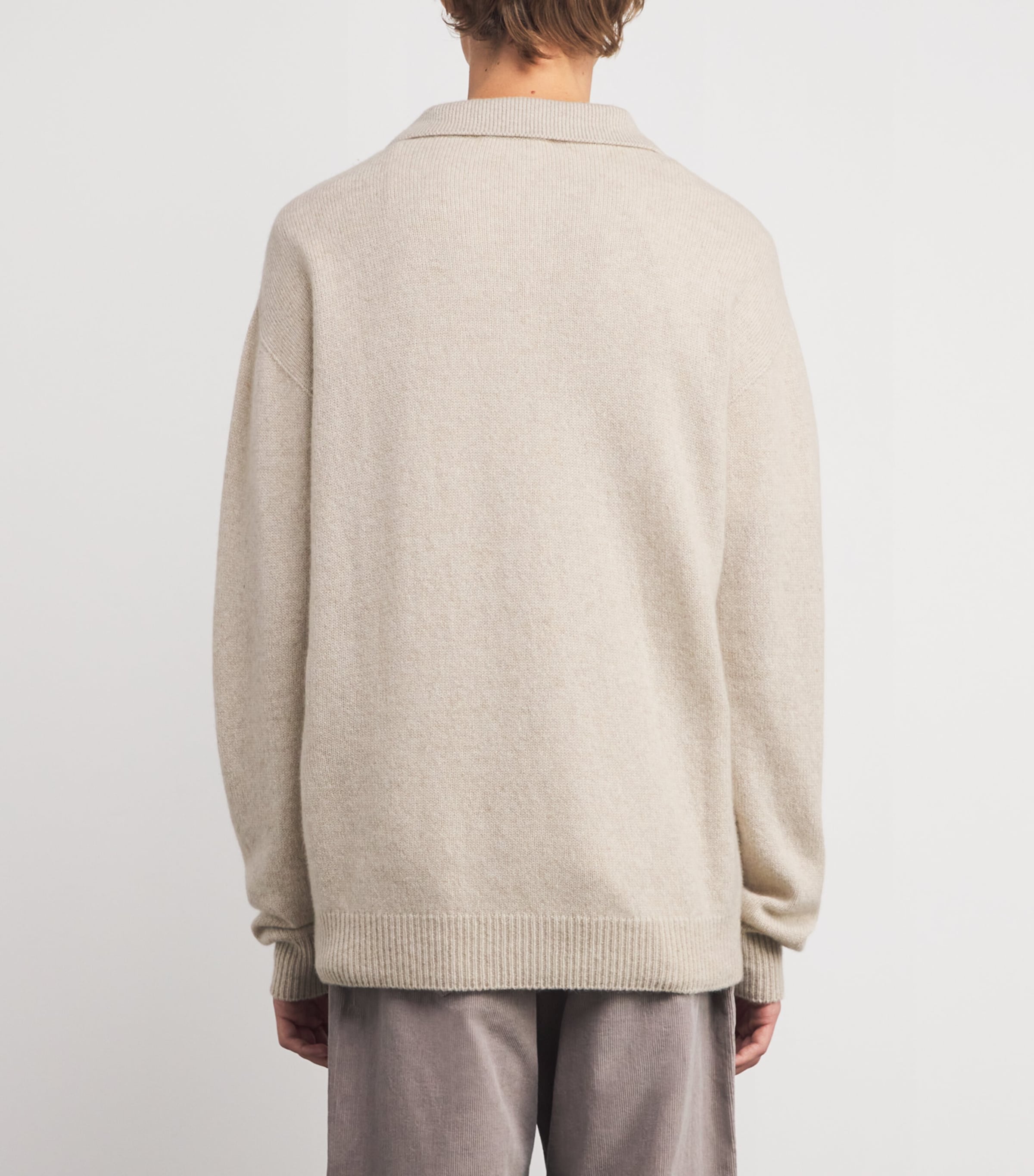 Leach Cashmere Polo Sweater FOG Image 4