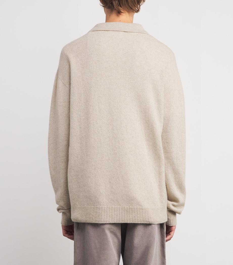 Leach Cashmere Polo Sweater FOG Image 4