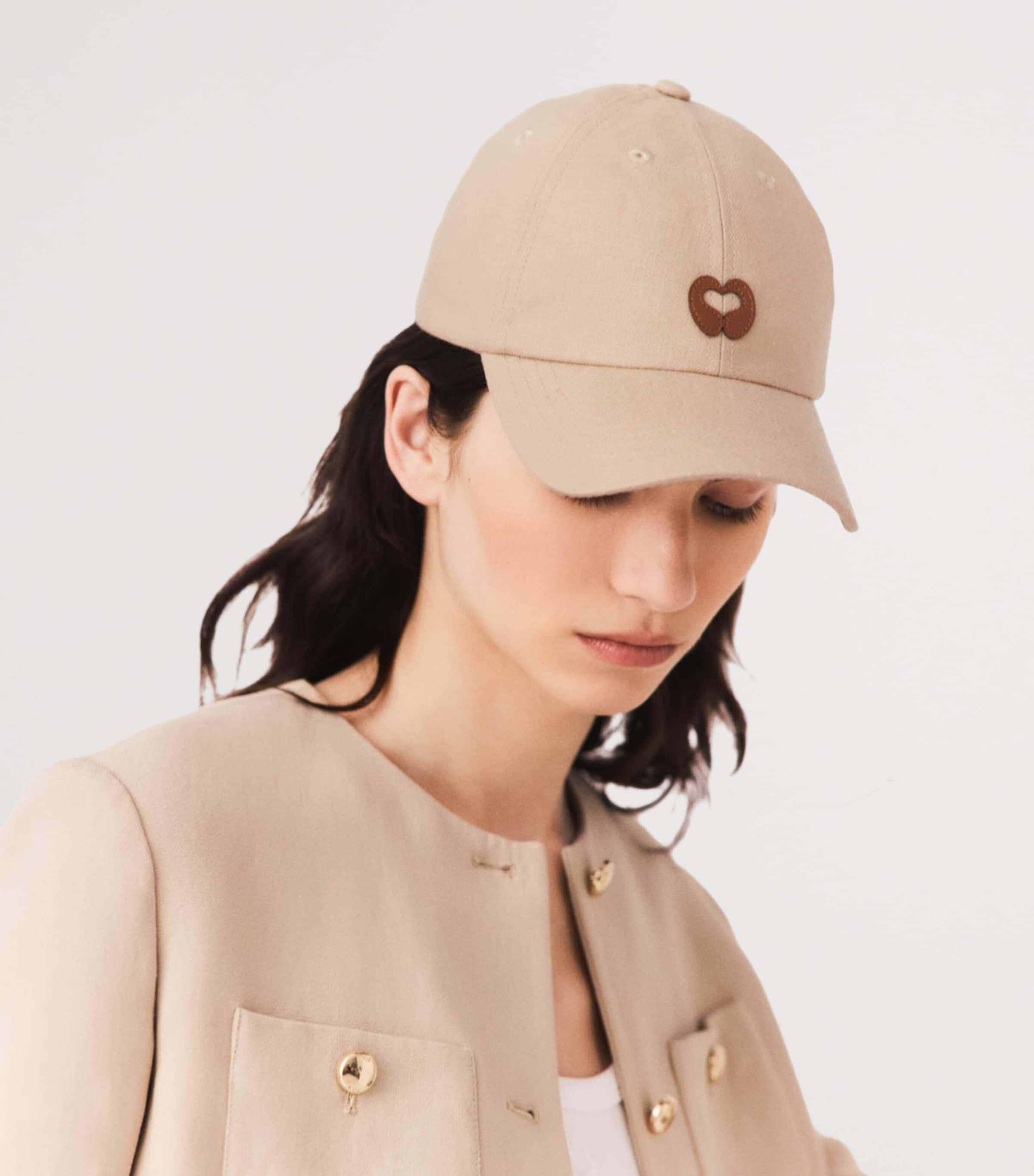 Maje Logo Baseball Cap Beige Image 2