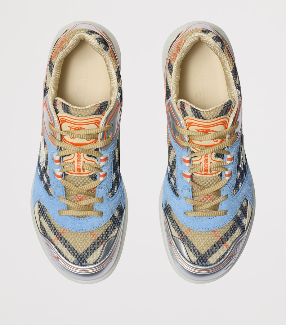 Leather Check Matrix Sneakers SAND IP CHECK Image 3