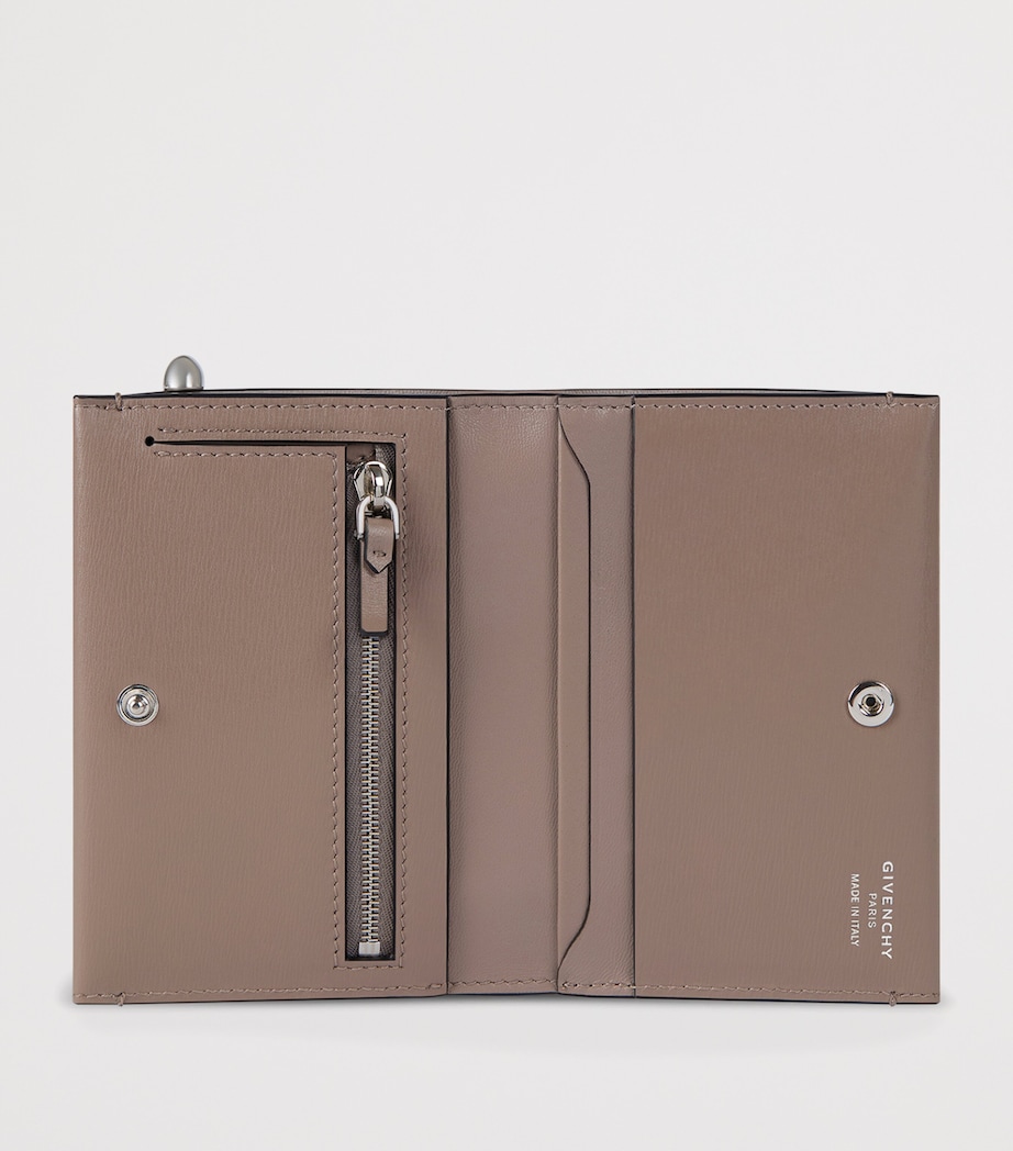 Leather Pinch Bifold Wallet TAUPE Image 3