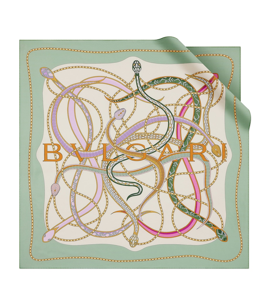 Bvlgari Silk Serpenti 75 Scarf Green Medium Image 1