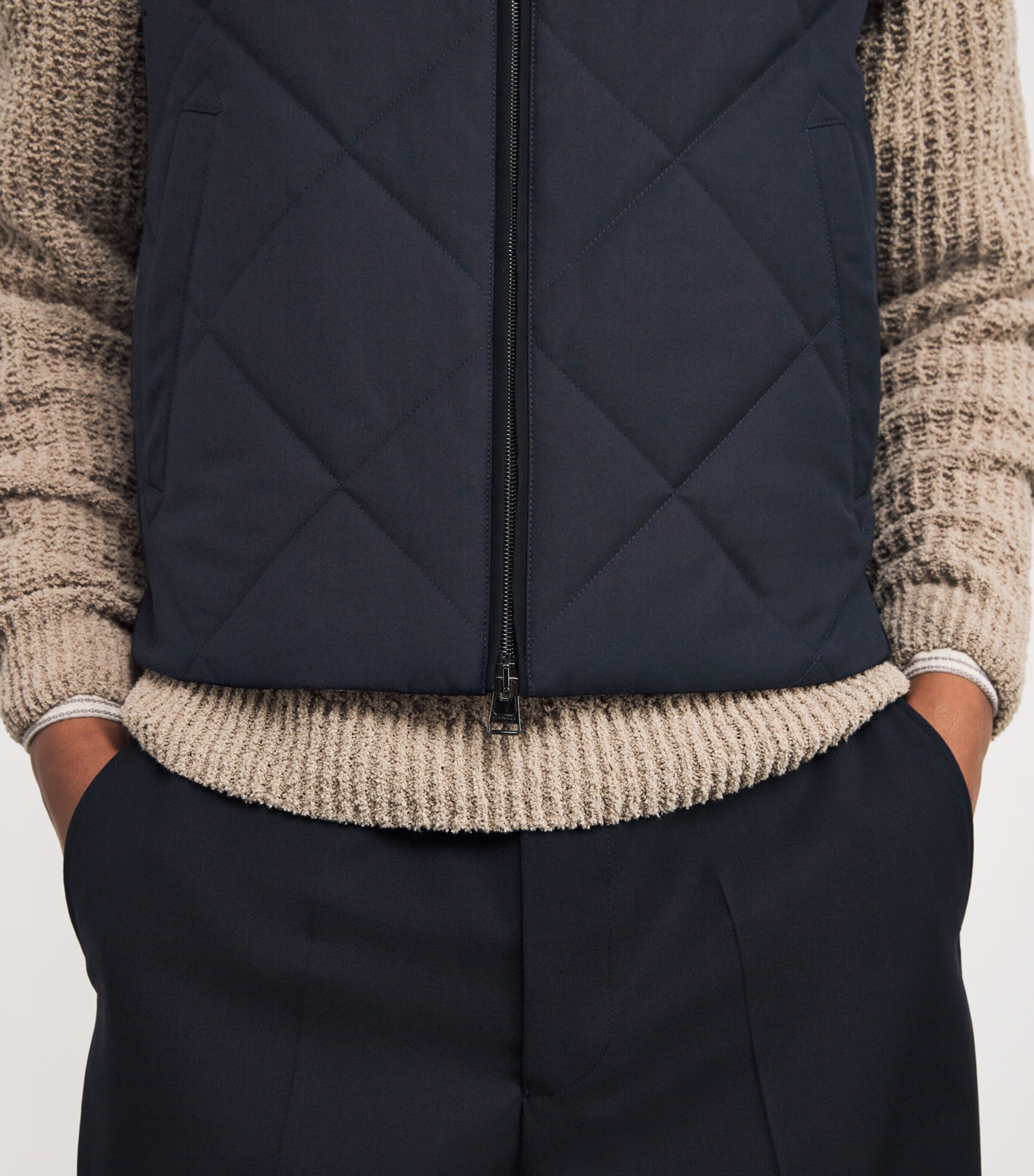 Canali Mens Quilted Gilet Image 4