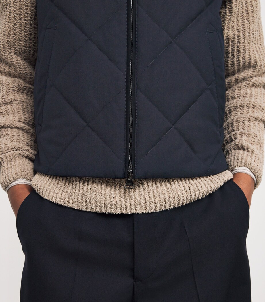 Canali Mens Quilted Gilet Image 4