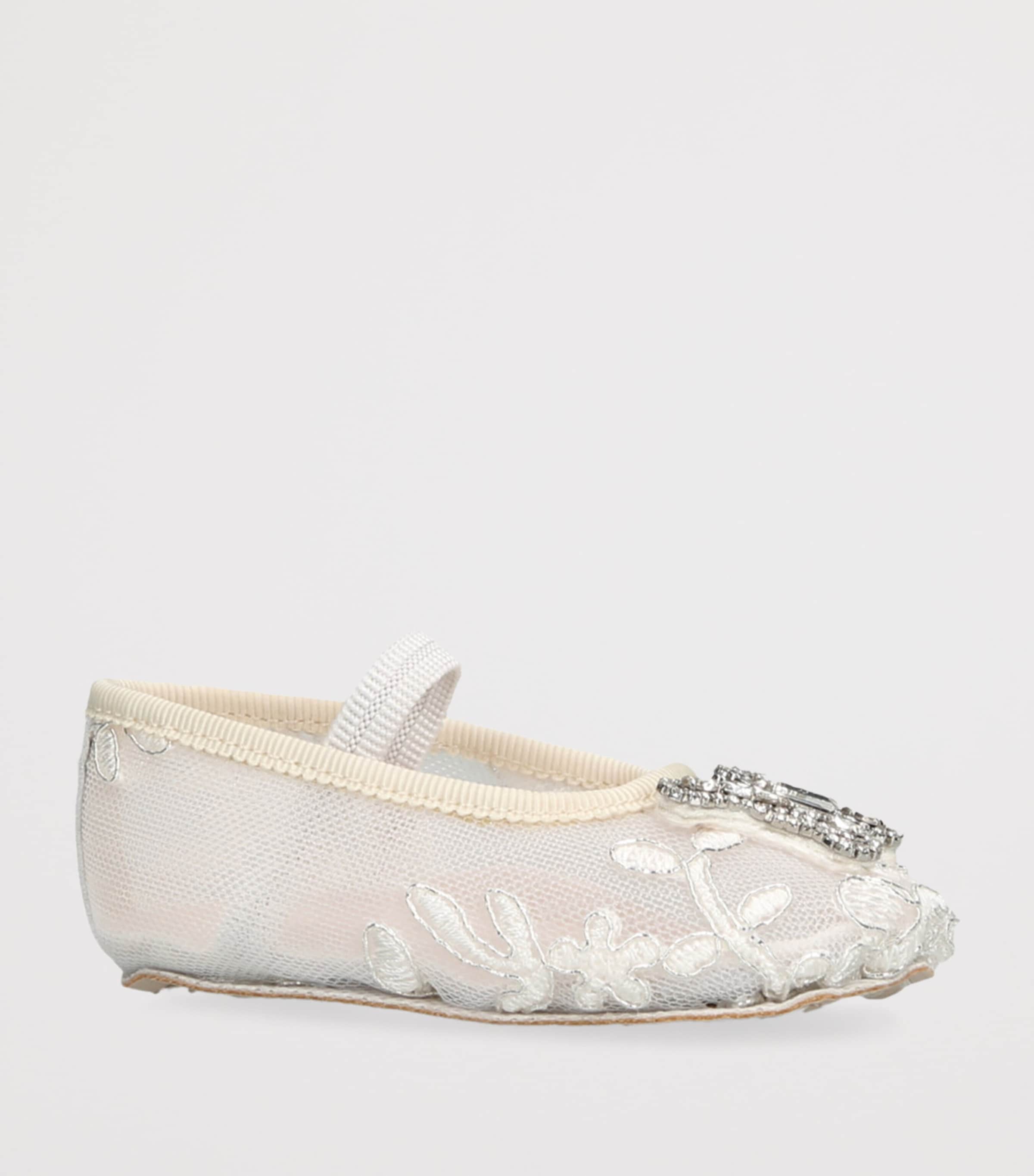 Lace Odette Ballet Flats WHITE Image 3