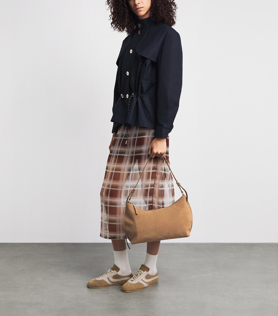 Claudie Pierlot Suede Shoulder Bag Sand Image 2
