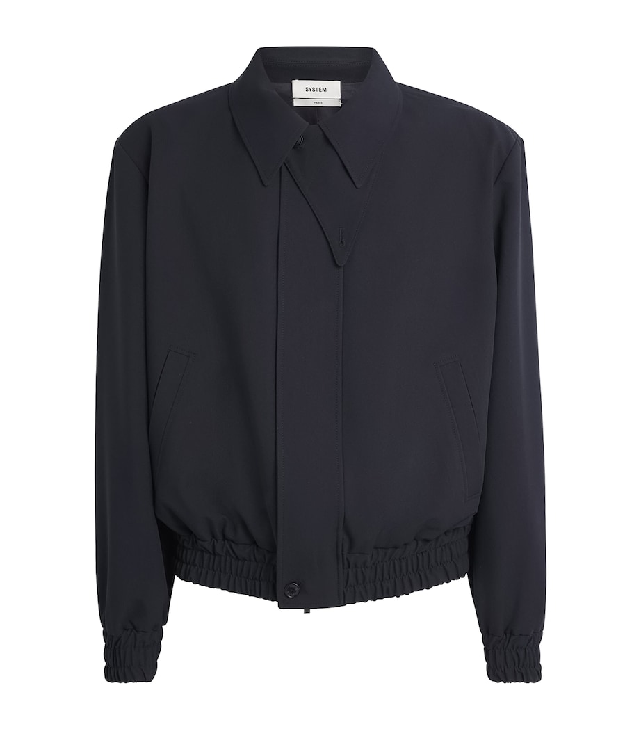 System Mens Chin Strap Jacket Dark Navy Image 1