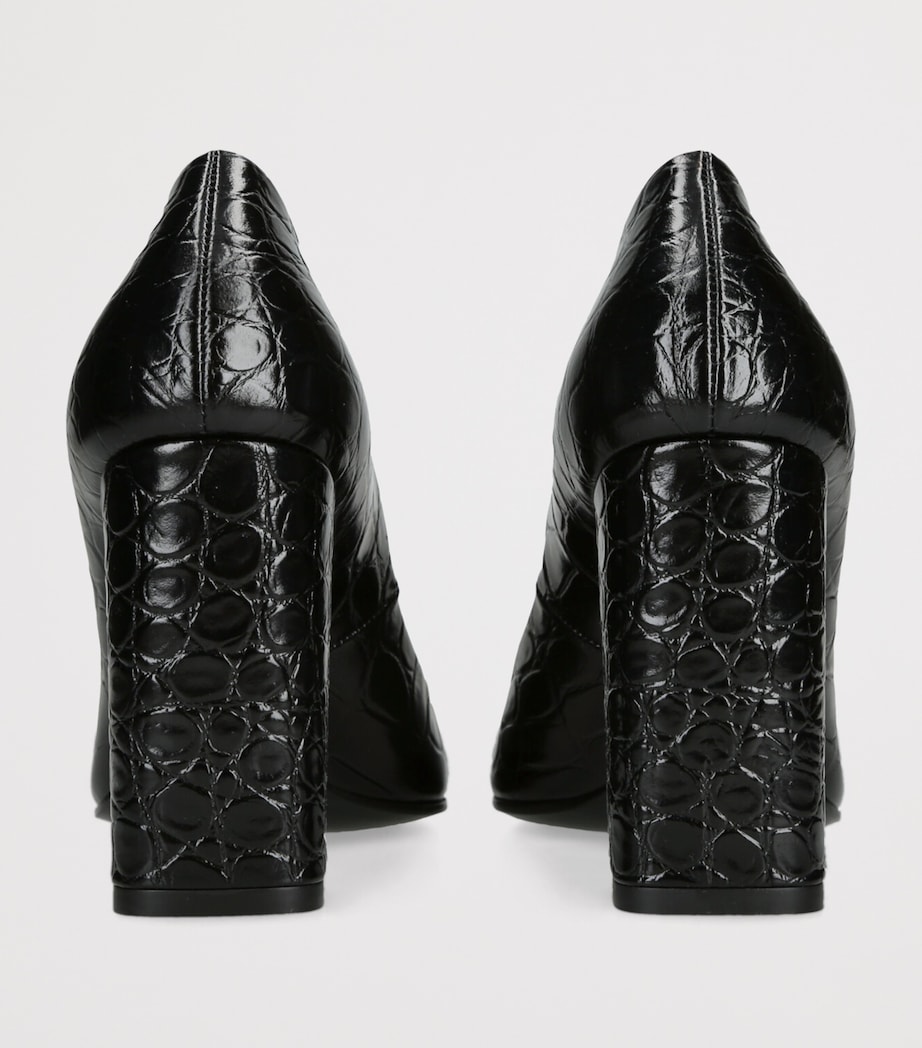 Leather Point-Toe Pumps 90 BLACK Image 2