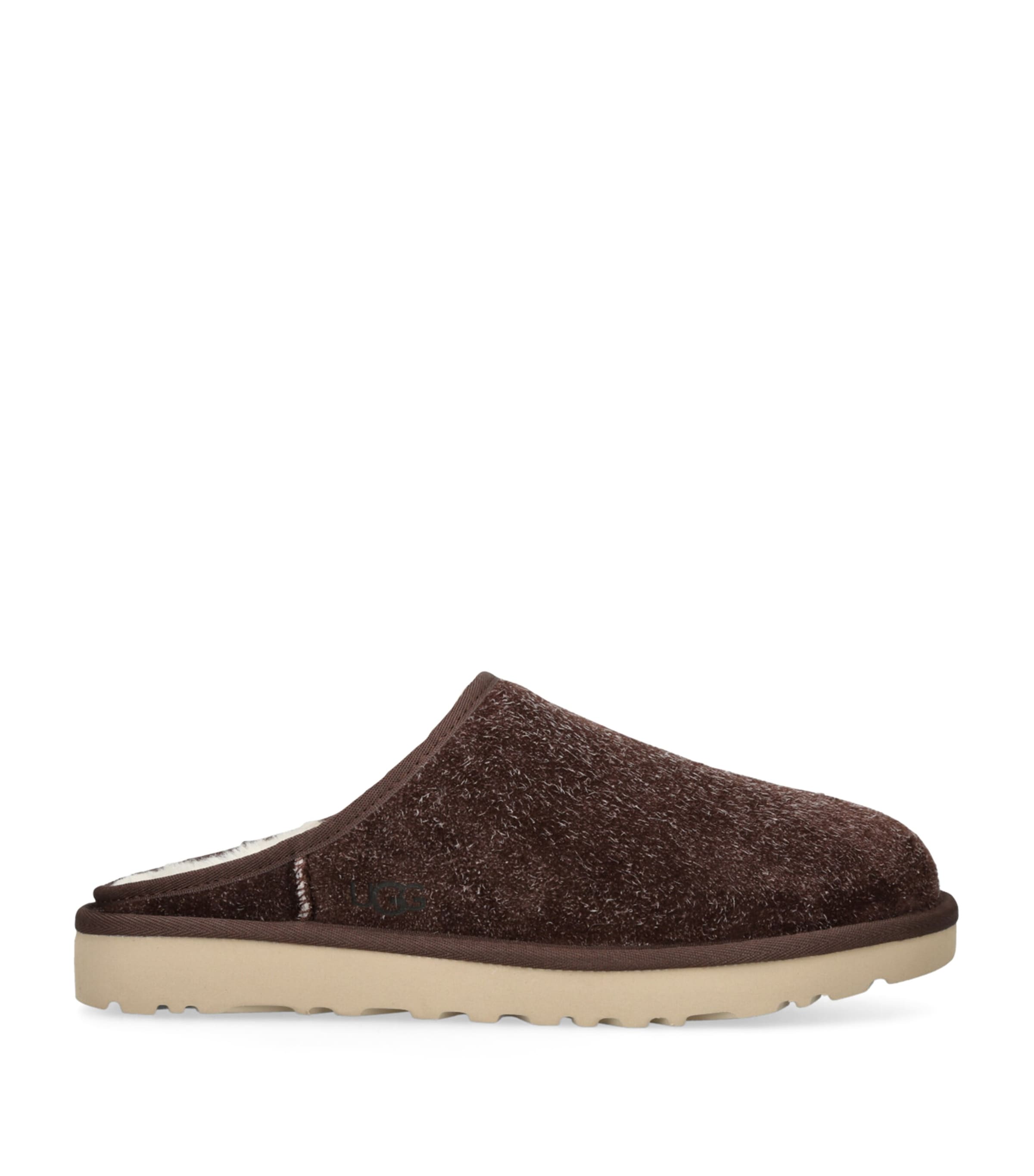 Shop Ugg Suede Classic Slippers In Brown