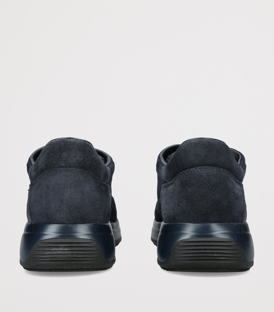 Hogan Suede H719 Allacciato Sneakers Navy Image 4