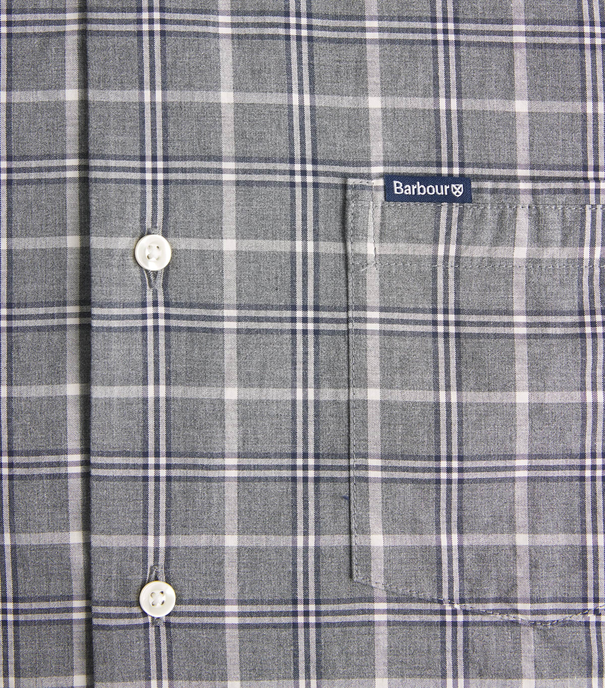 Cotton Check Bramham Shirt GY31 GREY MARL Image 5