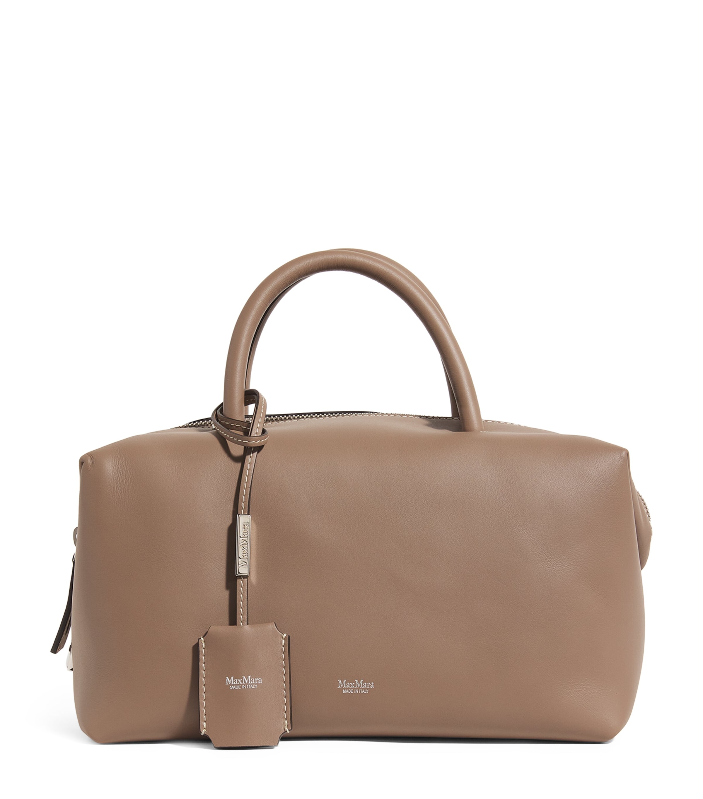 Leather Satchel Top-Handle Bag MUD Image 1